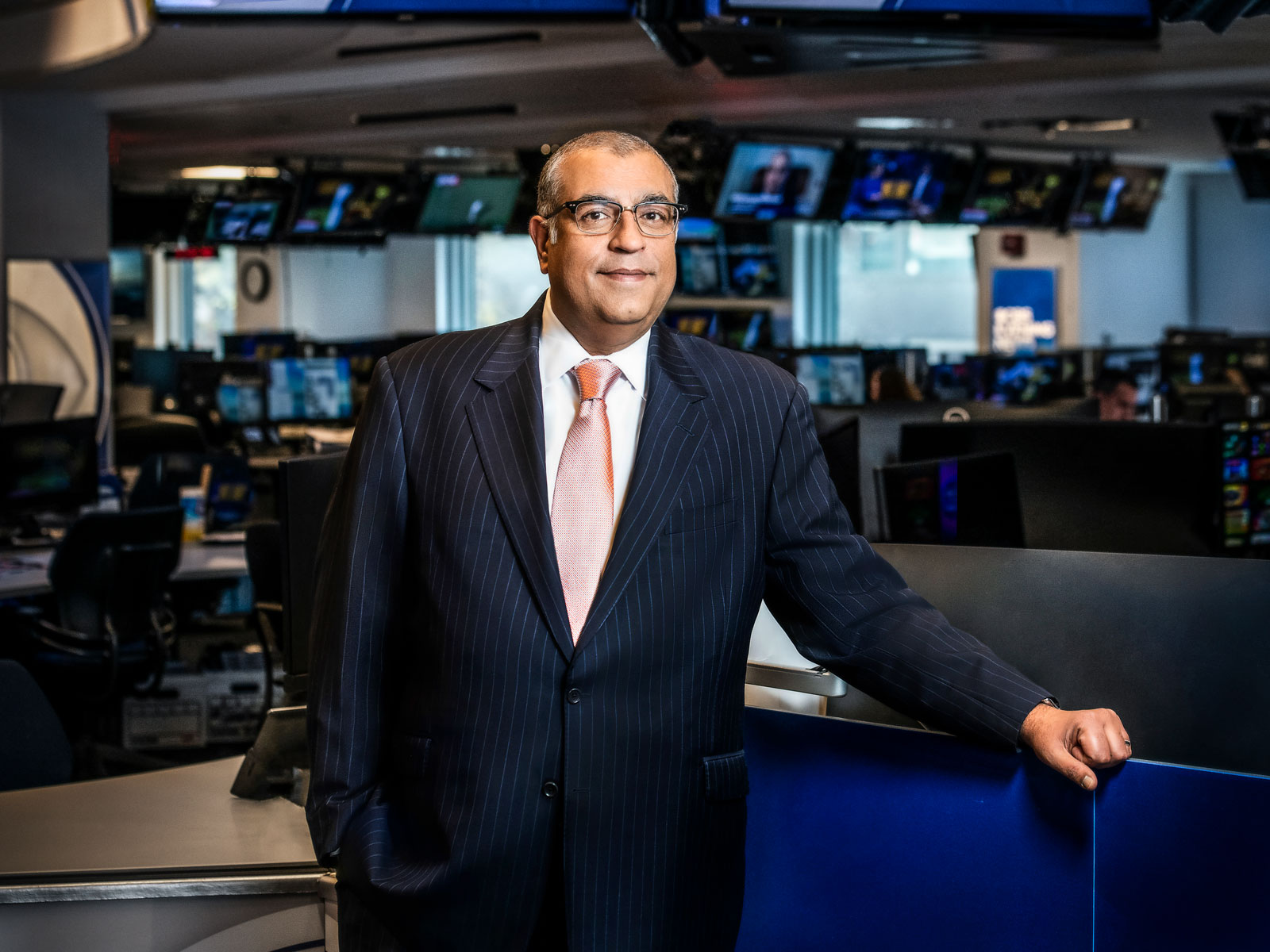 Neeraj in CBS News Studios
