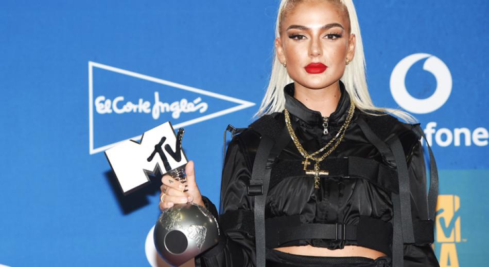 MTV celebrated all the worldwide EMA winners from different countries around the globe. Pictured: "Best Swiss Act" winner Loredana Zefi