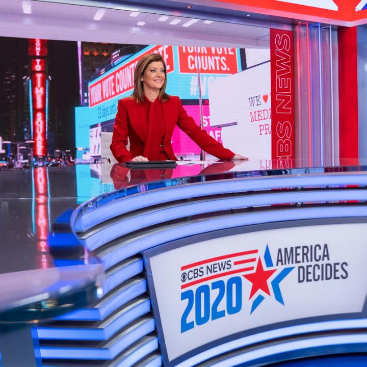 Norah O'Donnell at the CBS Studio